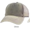 Unstructured Cotton Baseball Cap Olive/Tan